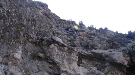 Here is a picture from the lower stretch of the Barranco Wall. It looks steeper than what it actually is!