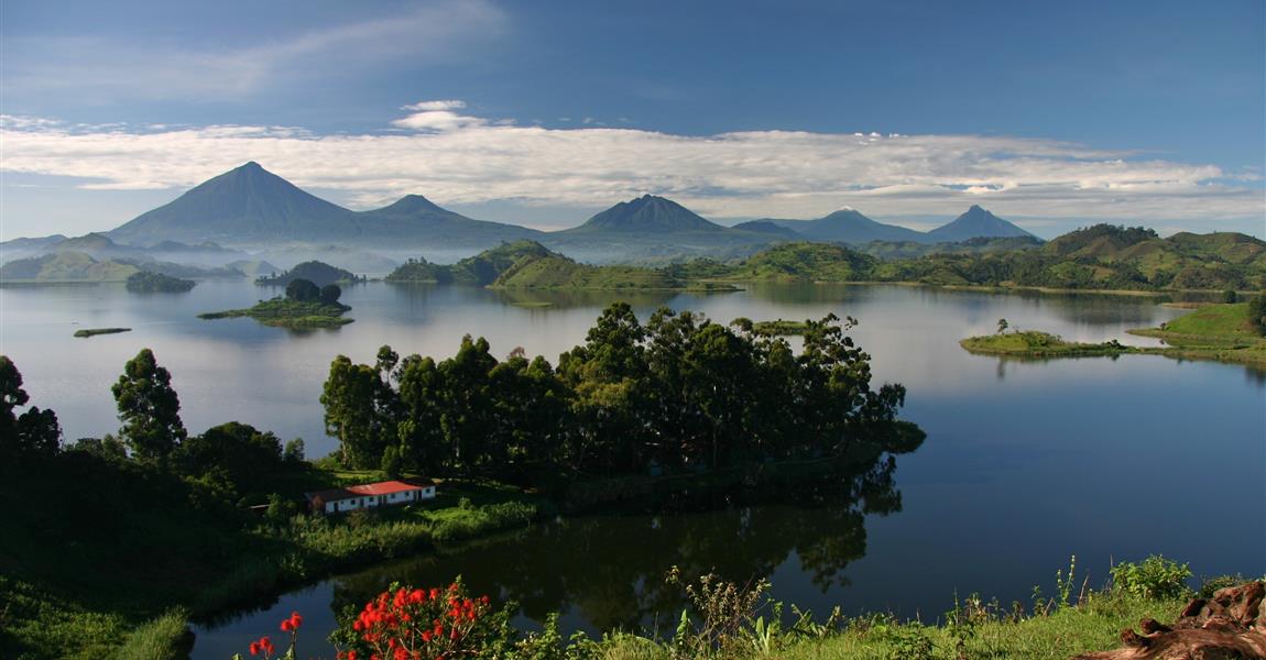 Mutanda Lake Resort - Overlooking the Virunga Volcanoes