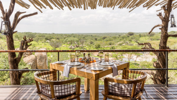 Mwiba River Lodge - Breakfast Table Overlooking-the-river