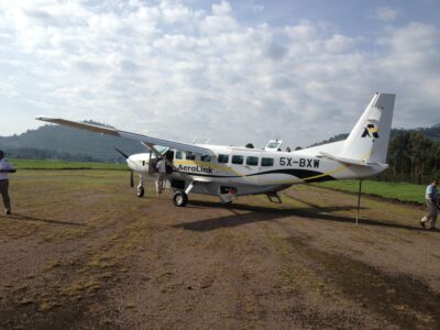 flying from Entebbe to Kisoro