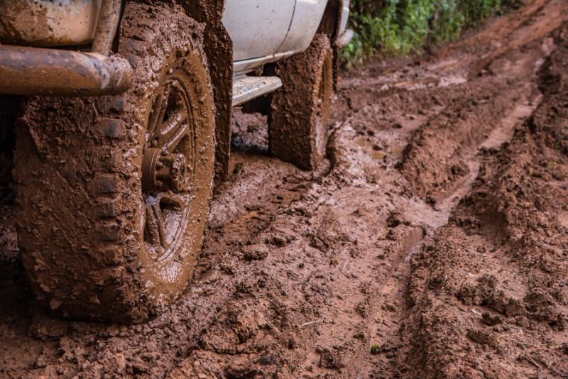 Getting to mabamba by car - muddy car