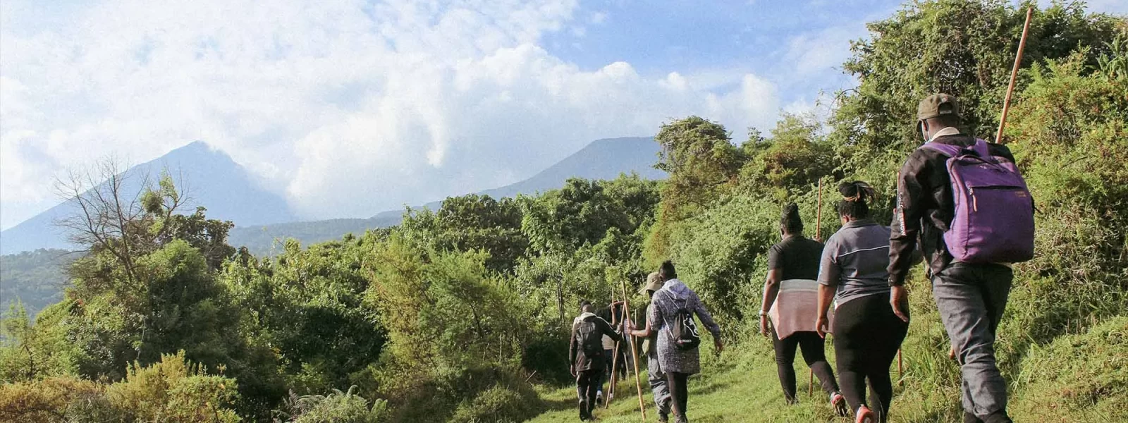 Hiking mount Gahinga