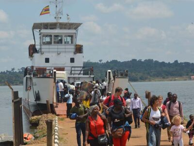 What time does MV Kalangala leave Entebbe