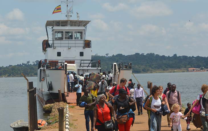 What time does MV Kalangala leave Entebbe